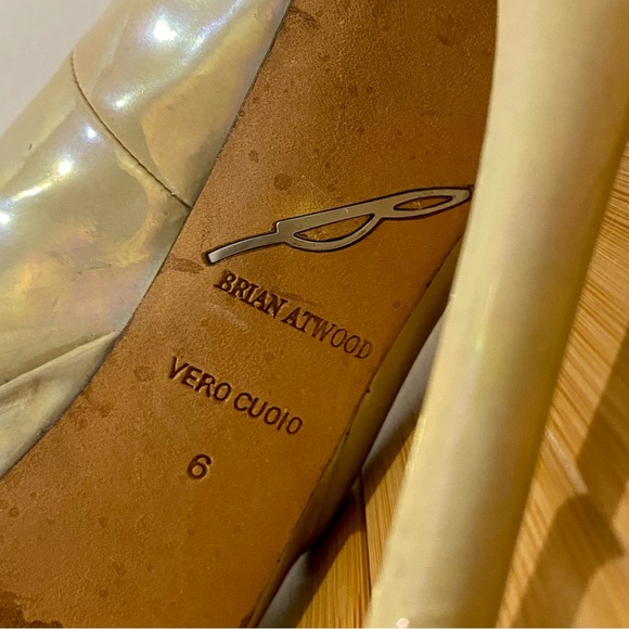 LAST CHANCE | Brian Atwood Platform Peep Toe Stilettos - Picture 4 of 17